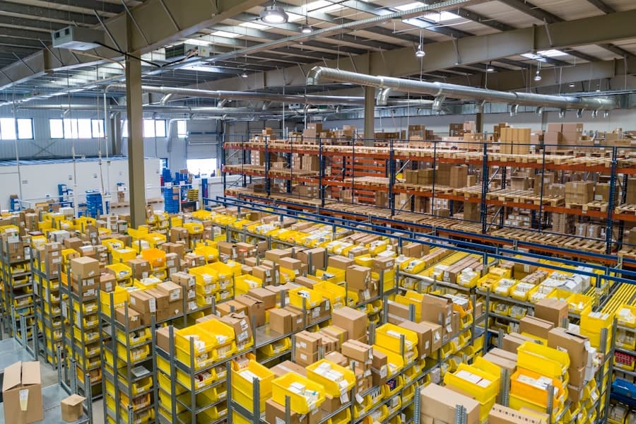 Cajas de cartón apiladas
